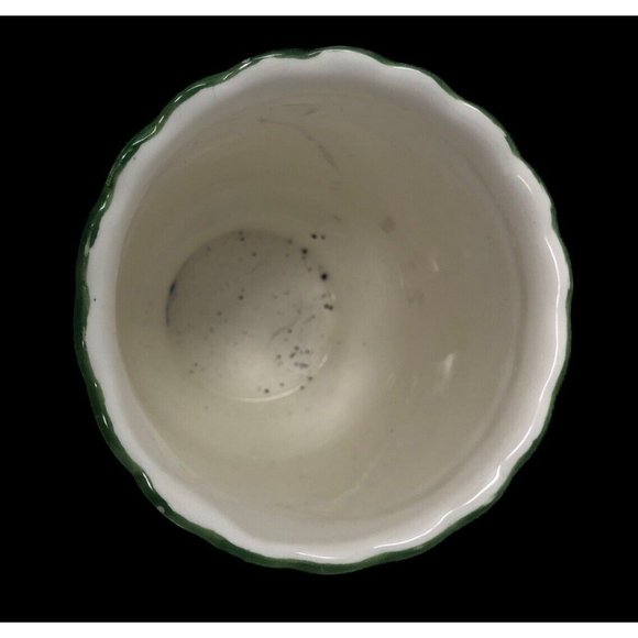 Floral Poppies Ceramic Cup Vase Vanity Bathroom Decor Hand Painted - Picture 4 of 8